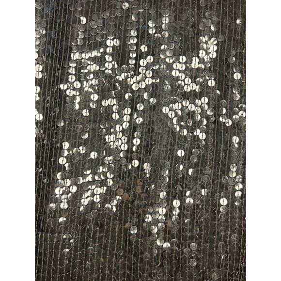 Black Fully Sequin Pencil Skirt 1X Elegant Partywear Midi Silk Loose Elastic - Picture 7 of 16